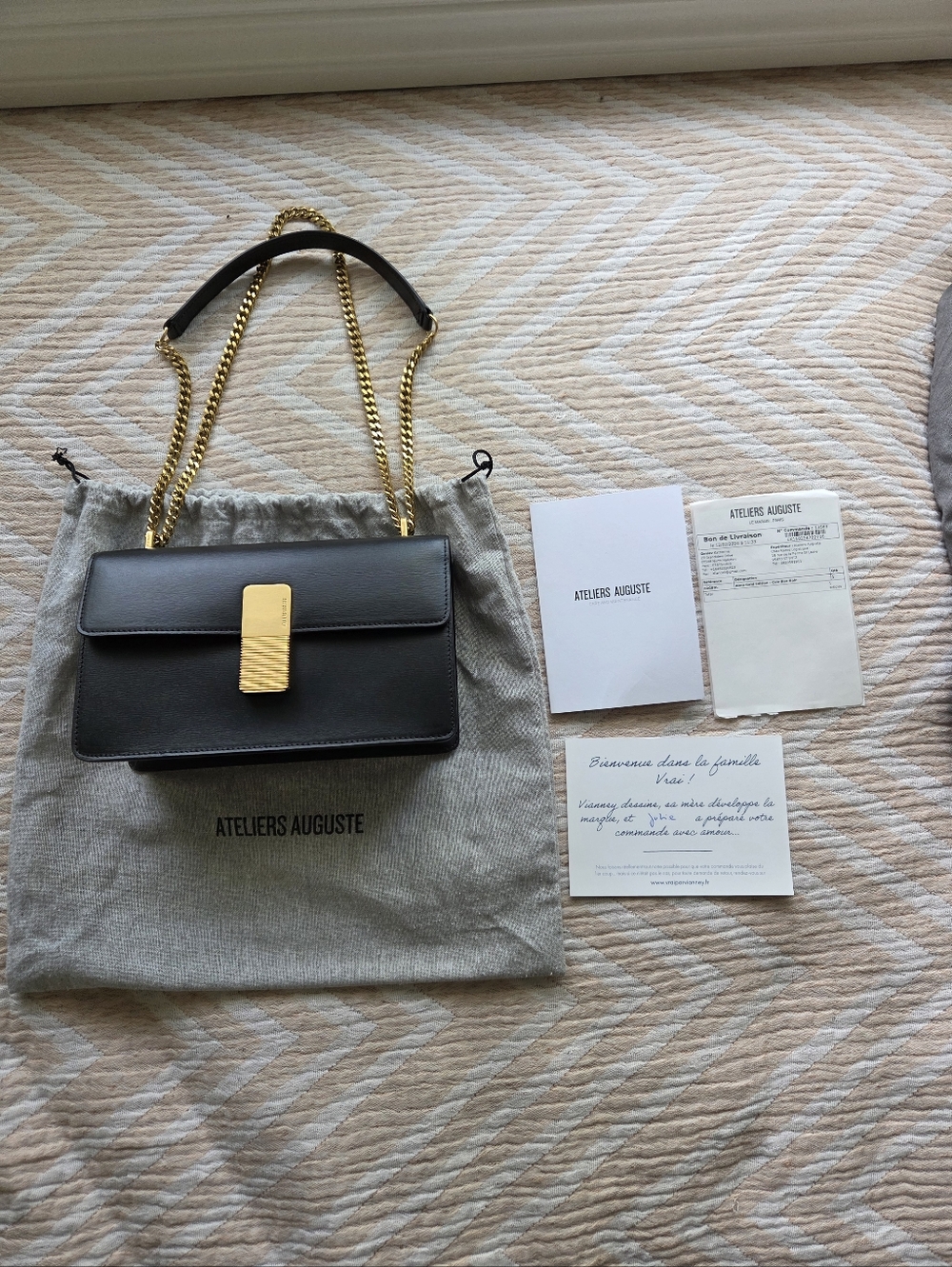 Alma Gold Edition Black Box Leather Bag | Like New